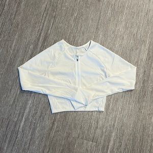 White Buff Bunny Crop Long Sleeve